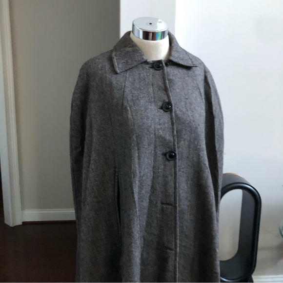 Vintage Herringbone Pendleton Cape Poncho - Picture 6 of 12